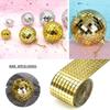 Mosaic Glass Self-adhesive Mirror Wall Sticker 3D Background Wall Mirror Decorative Patch Creative DIY Glass Lens Sticker
