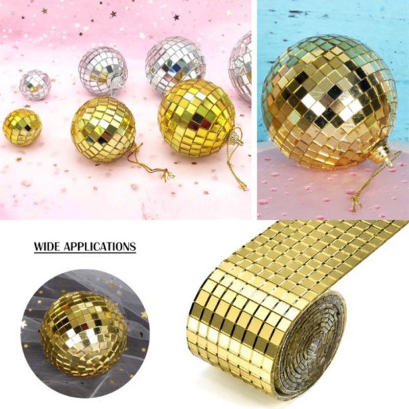 Mosaic Glass Self-adhesive Mirror Wall Sticker 3D Background Wall Mirror Decorative Patch Creative DIY Glass Lens Sticker