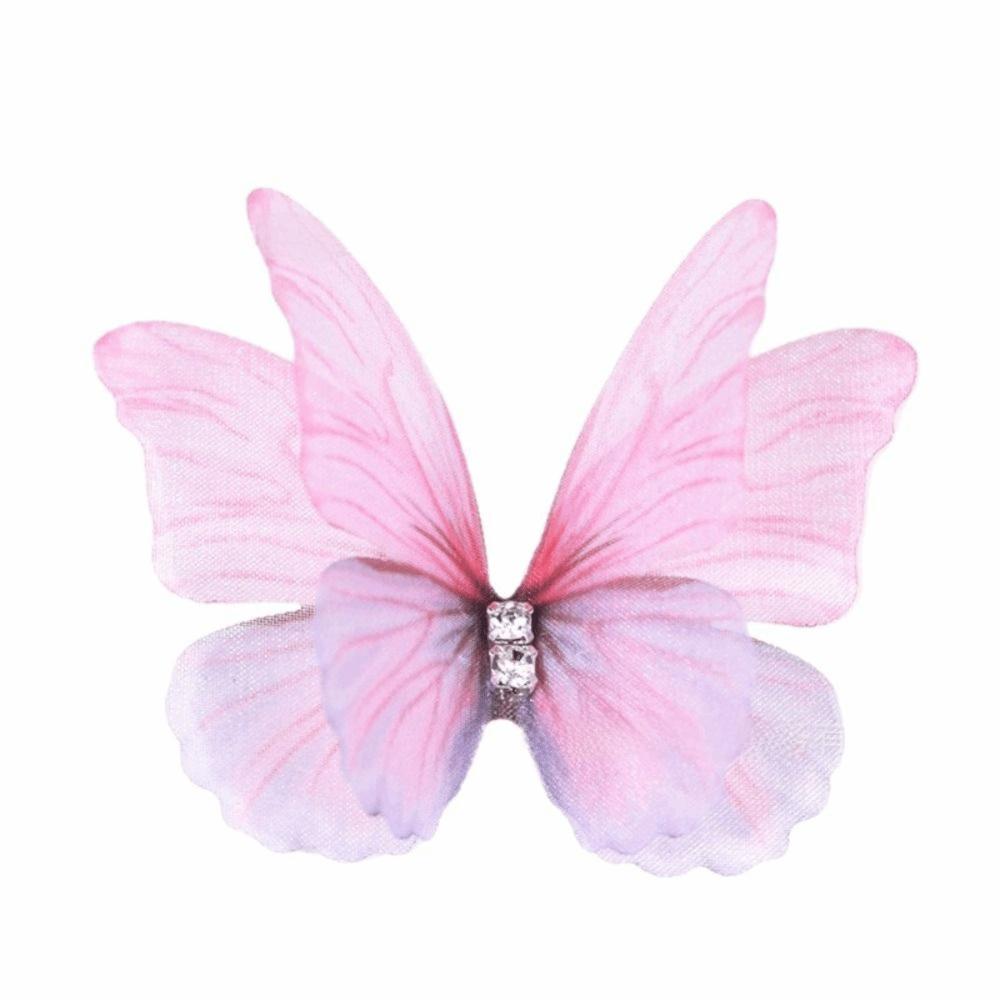 50 Stück Doppellagige Organza Stoff Schmetterling Applikationen Kleidung Nähflicken Braut Haaraccessoires