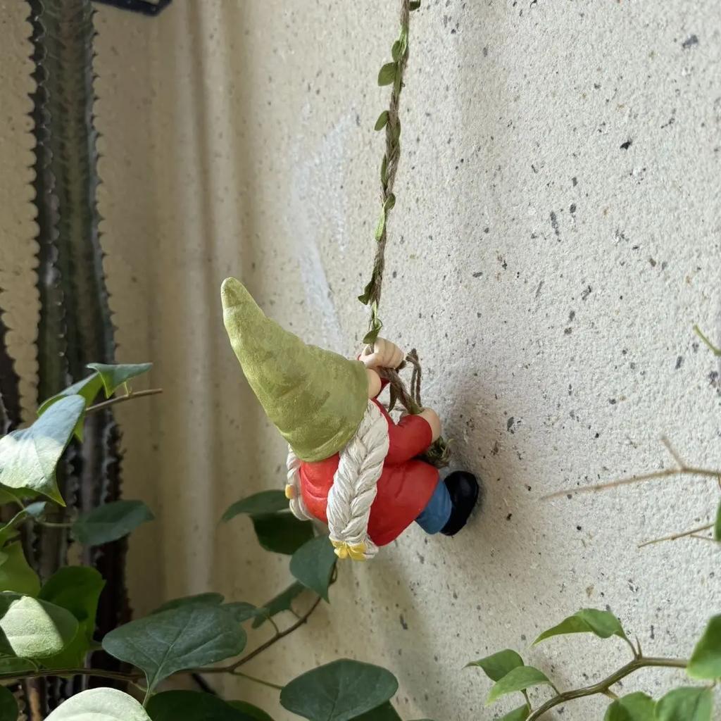 Cute Resin Gnome Pendant for Hanging Cup, Flower Pot, and Home Decor,Flower Pot Landscape Decoration, Outdoor Garden Decora