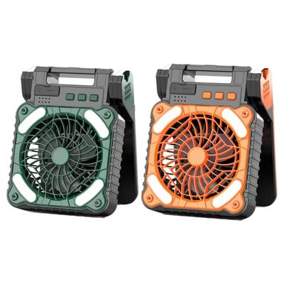 Outdoor Electric Fan Camping Fan 5200mAh Solar Electric Fan Lightweight Fan