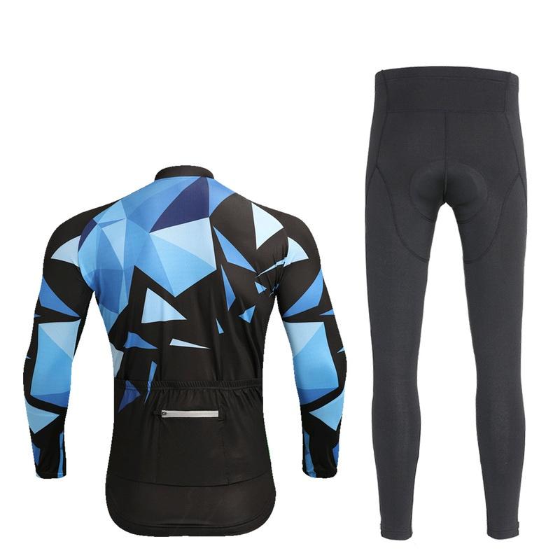 Oddychające koszulki rowerowe Zestaw odzieży rowerowej Szybkie suche męskie ubrania rowerowe z długim rękawem Garnitur nosić rajstopy