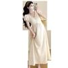 2026 Summer Maternity Dress: Elegant Neckline with Sequins, Loose Fit
