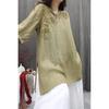 Spring/Summer Retro Embroidered Shirt Loose Literary Leisure Mid-length Women's Top