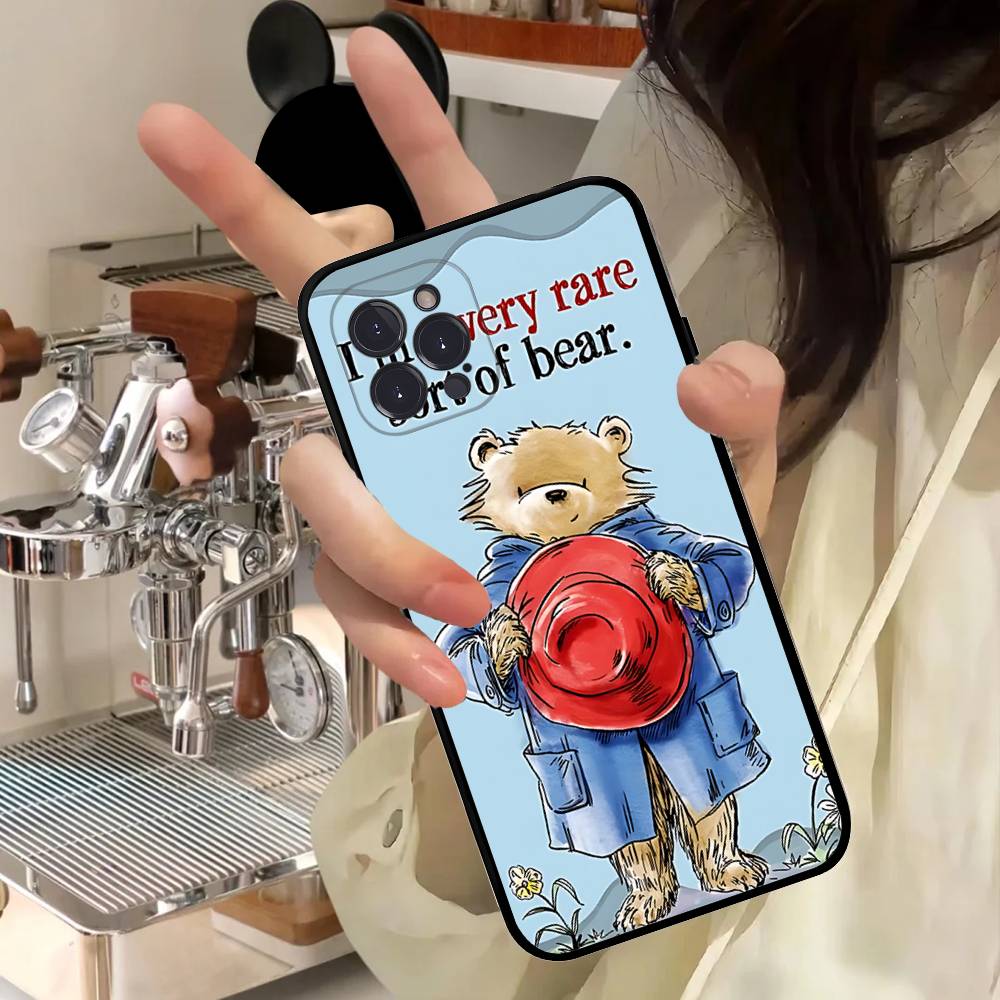 Cute P-Paddingtons Bear For Iphone 17 16 15 14 11 12 13 Pro Max Plus Case Cute Art Phone Cover
