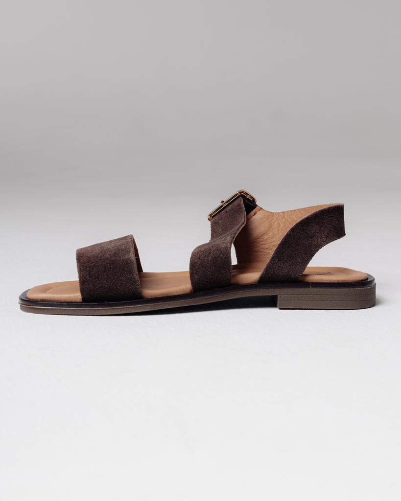 Босоножки с пряжкой Krula 7325 36 коричневые замша