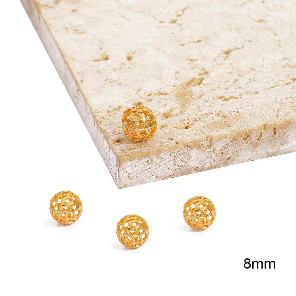 5/10/50 Stück Kupfer Metall Messing Filigrane Perlen Hohlkugelperlen Diy Perlen für die Schmuckherstellung
