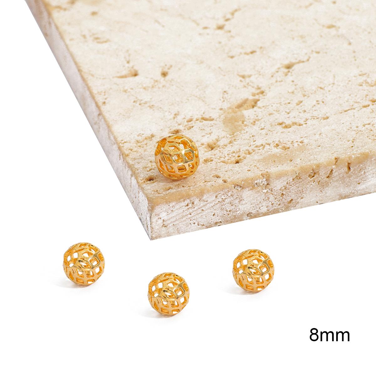 

5/10/50 шт медные металлические латунные филигранные бусины полые шариковые бусины «сделай сам» бусины для изготовления ювелирных изделий 8mm 10pcs