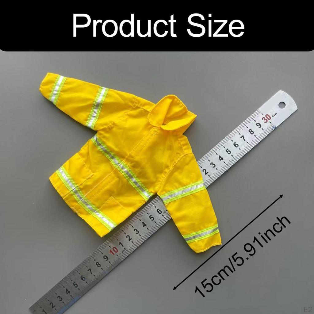 Abrigo de Bombero para Hombre a Escala 1/6, Parte Superior del Uniforme, Cosplay Retro Elegante Moda Casual Disfraz Bombero