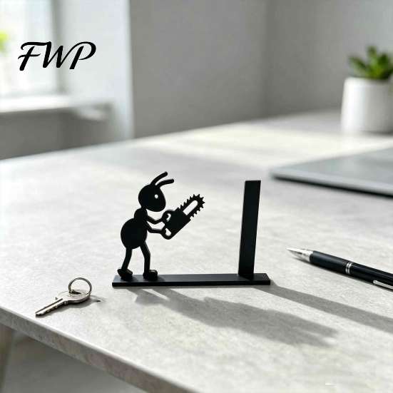 Decorative Bathroom Tissue Storage Funny Ant Toilet Paper Holder, 3D Printed Novelty Black Free Standing Creative Study Room Holder Roll Stand