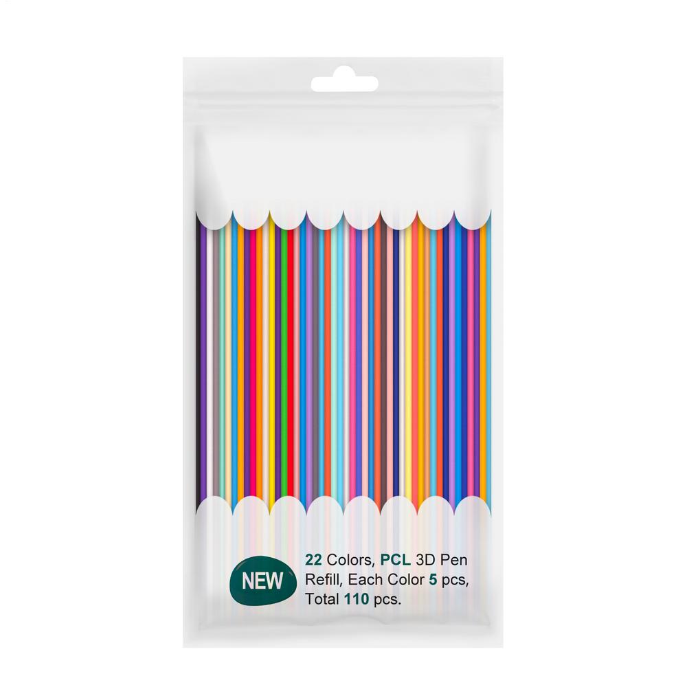 

22 цвета 110 шт. стержней для 3D-ручек 2,5 мм 3D-печатная нить Аксессуары для 3D-ручек Набор стержней для 3D-ручек