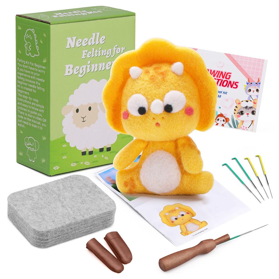 

Набор для валяния из шерсти животных BUDDUR с иглами для валяния и инструкциями, коробка для хранения для поделок своими руками, аксессуары и инструменты львиный