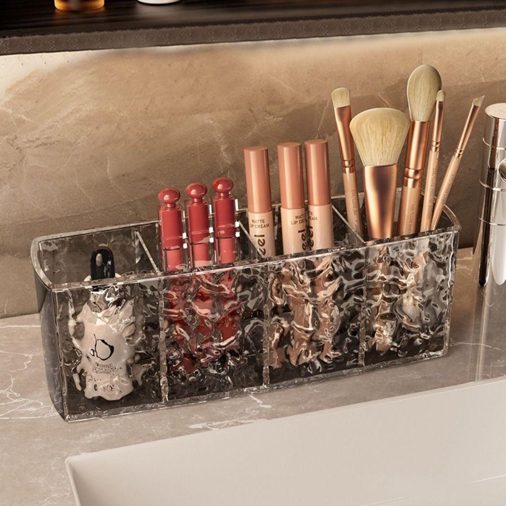 Large Capacity Desk Cosmetic Storage Box Acrylic Lipstick Eyebrow Pencil Organizer for Home Office