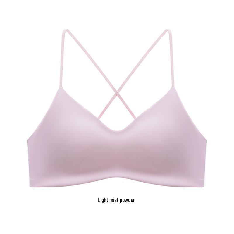 

Бесшовный невидимый бюстгальтер пуш-ап с перекрещенной спинкой для женщин с маленькой грудью XL 38/85 (120-135 lbs) розовый