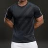 5868052 Summer 2025 American Casual Short-sleeved Fashionable Sports Slim Elastic Fitness Outdoor T-shirt Men