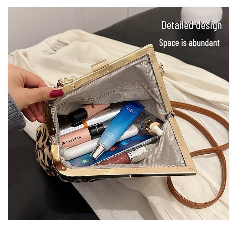 2025 Leopardenmuster Damen Mode Schultertasche mit dicker Kette - Europäischer & Amerikanischer Stil Trend