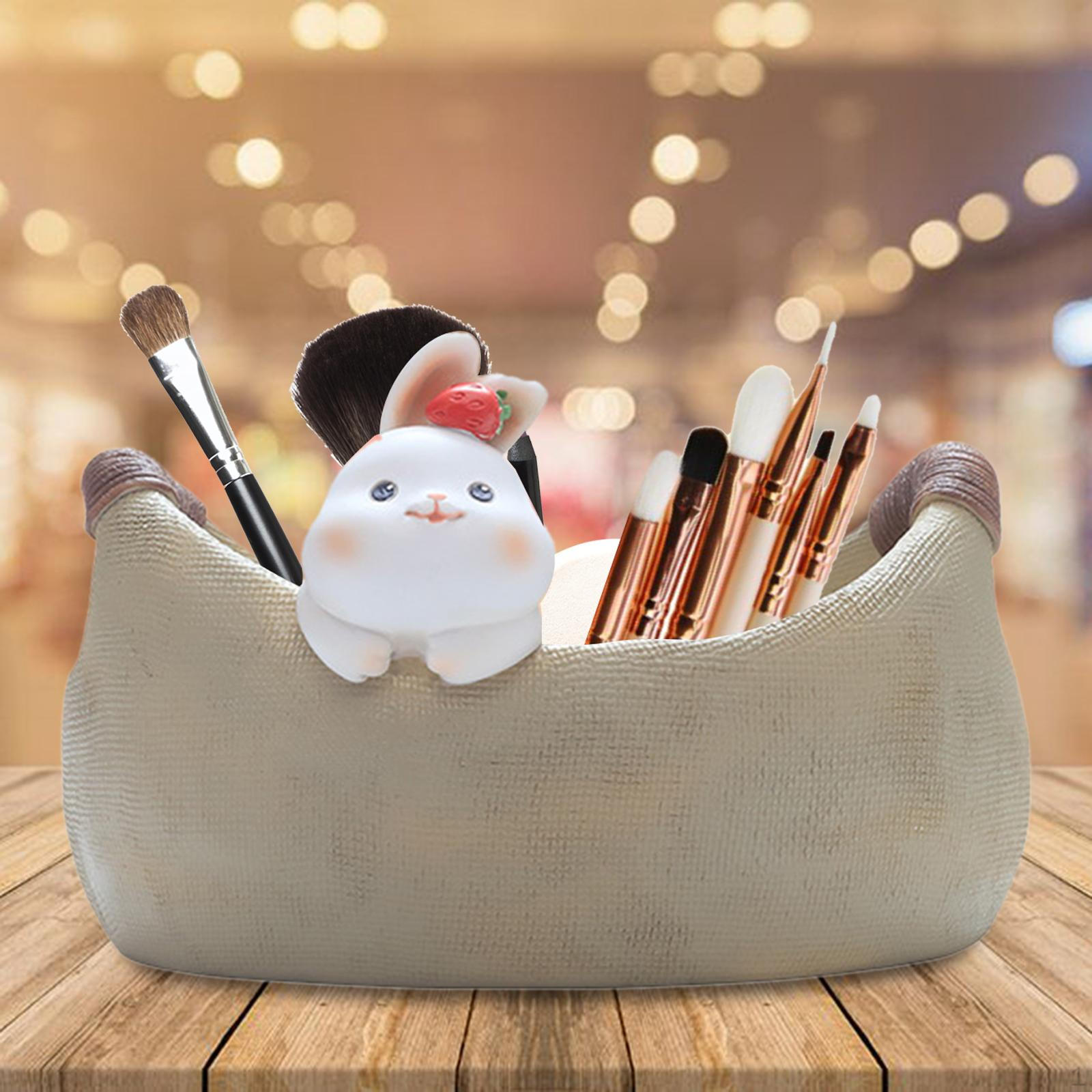 Мультяшный Мясистый Цветочный Горшок Смола Садовый Контейнер Креативный Дренаж Комнатный Микроландшафт Офис Rabbit