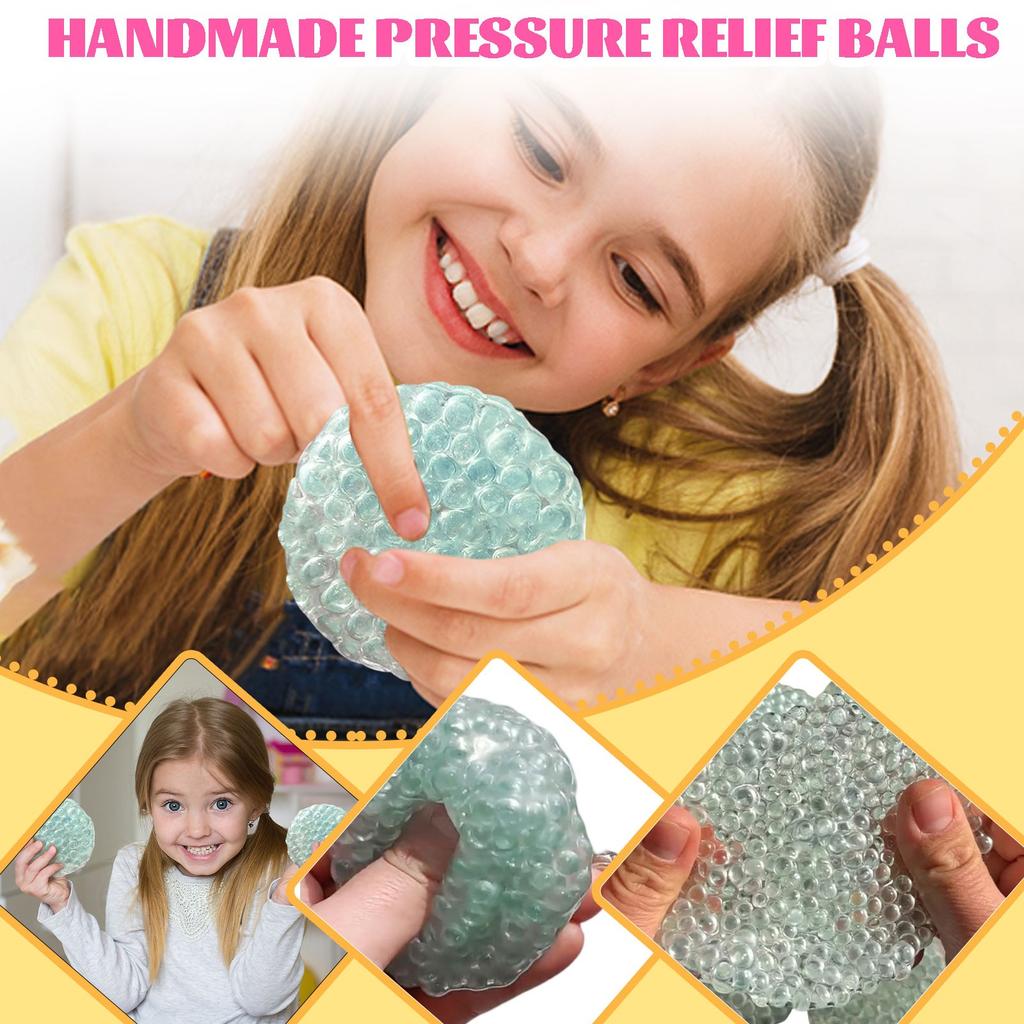 Handmade Stress Relief Balls:, 2.36 Inch Small Sensory Toy For Kids Adults, Quiet Classroom Anxiety Relief Items, Maltose Filled, Student Prizes