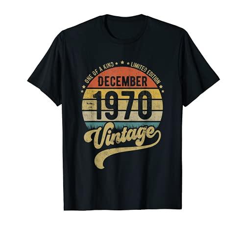 Reto Vintage 50th Birthday T-Shirt, Born in December 1970, Gift T-Shirt