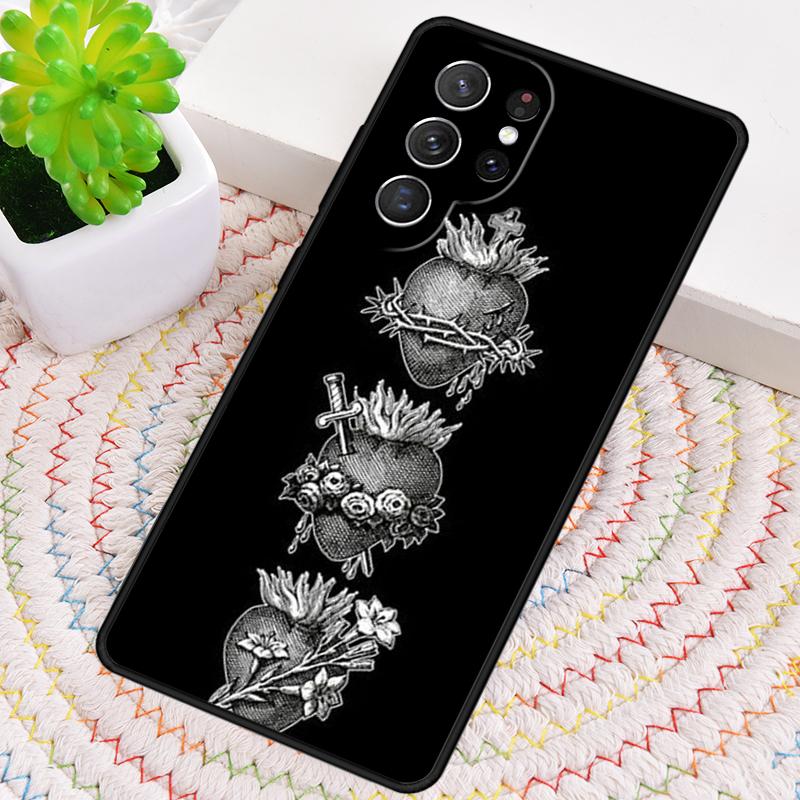 Hearts of the Holy Family Silicone Phone Case For Samsung Galaxy note 10 pro S26 S25 S24 S23 S22 S21 Plus S25Ultra Capa Cover