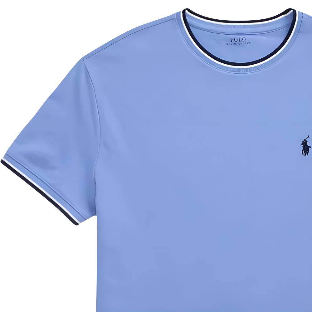 Polo Ralph Lauren Striped Crew Neck Pony Embroidered Short Sleeve T-Shirt Men T-Shirts Blue 710963492-004