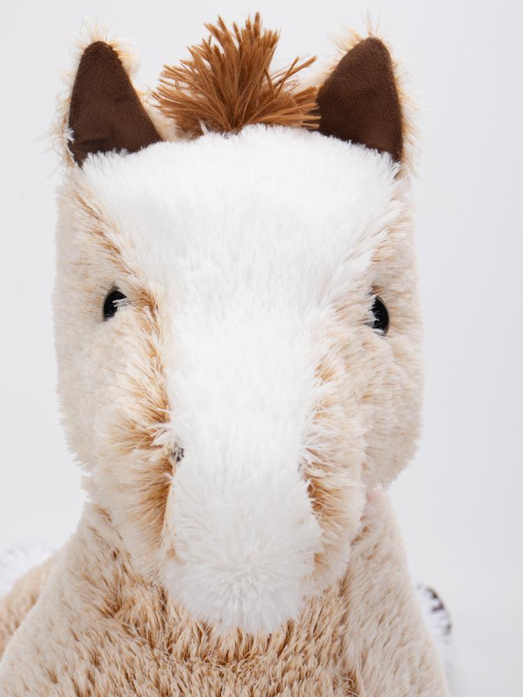 Brown Plush Horse Doll - Soft Stuffed Toy & Soothing Children's Hugging Pillow
