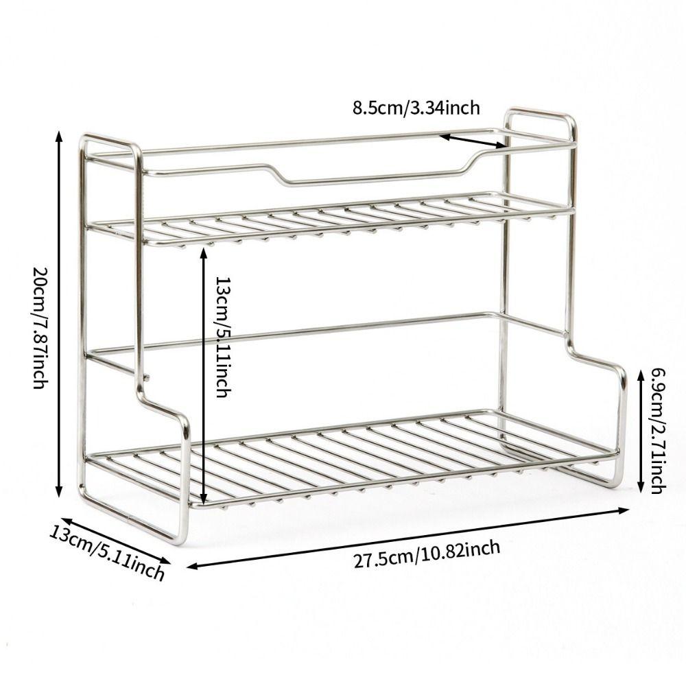 Double-layer Bathroom Storage Rack Modern Kitchen Storage Stand  Home Supplies