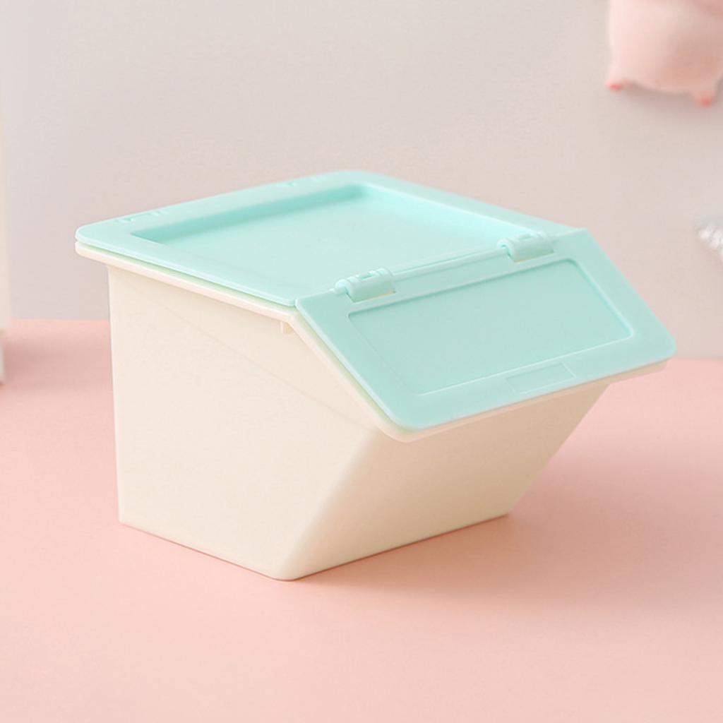 Desktop Storage Box Plastic able Cute Desk with Lid for Stationary Jewelry