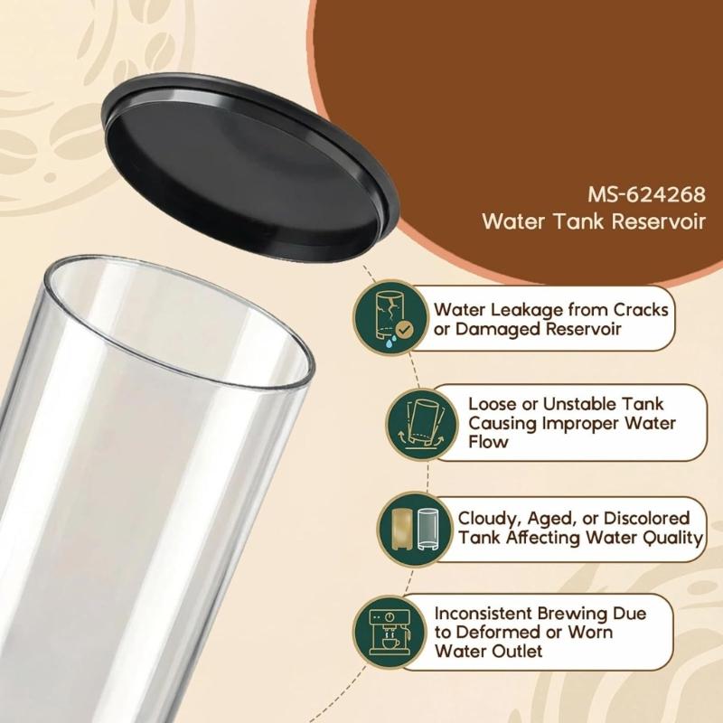 High Capacity 60oz Plastic Reservoir Plastic Coffee Machine Accessories for Coffee Makers XN900T40 XN900840 XN902T40