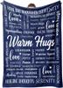 Afterprints Warm Hugs Healing Blanket  Soft Comfort Throw Blankets X Inspirational Get Well Gifts for Women Breast Cancer Suppor