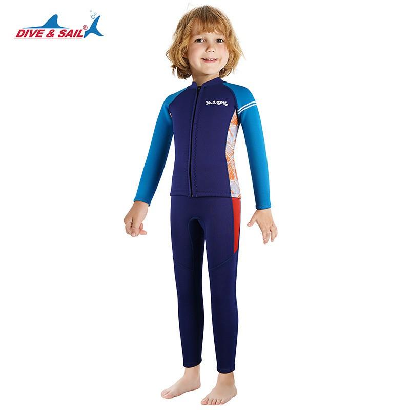 2.5MM Children's Diving Suit Split Long-sleeved Warm Swimsuit Boys 'cold-proof Snorkeling Surfing