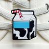 Cute Pilot Dog Shoe Lace Buckle with Cola & Hamburger Design