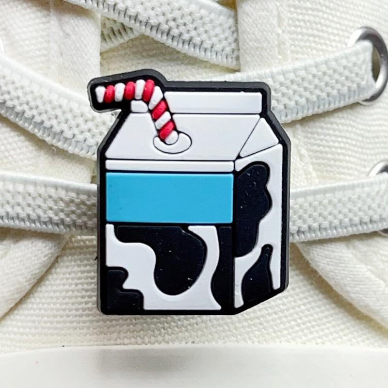 Cute Pilot Dog Shoe Lace Buckle with Cola & Hamburger Design