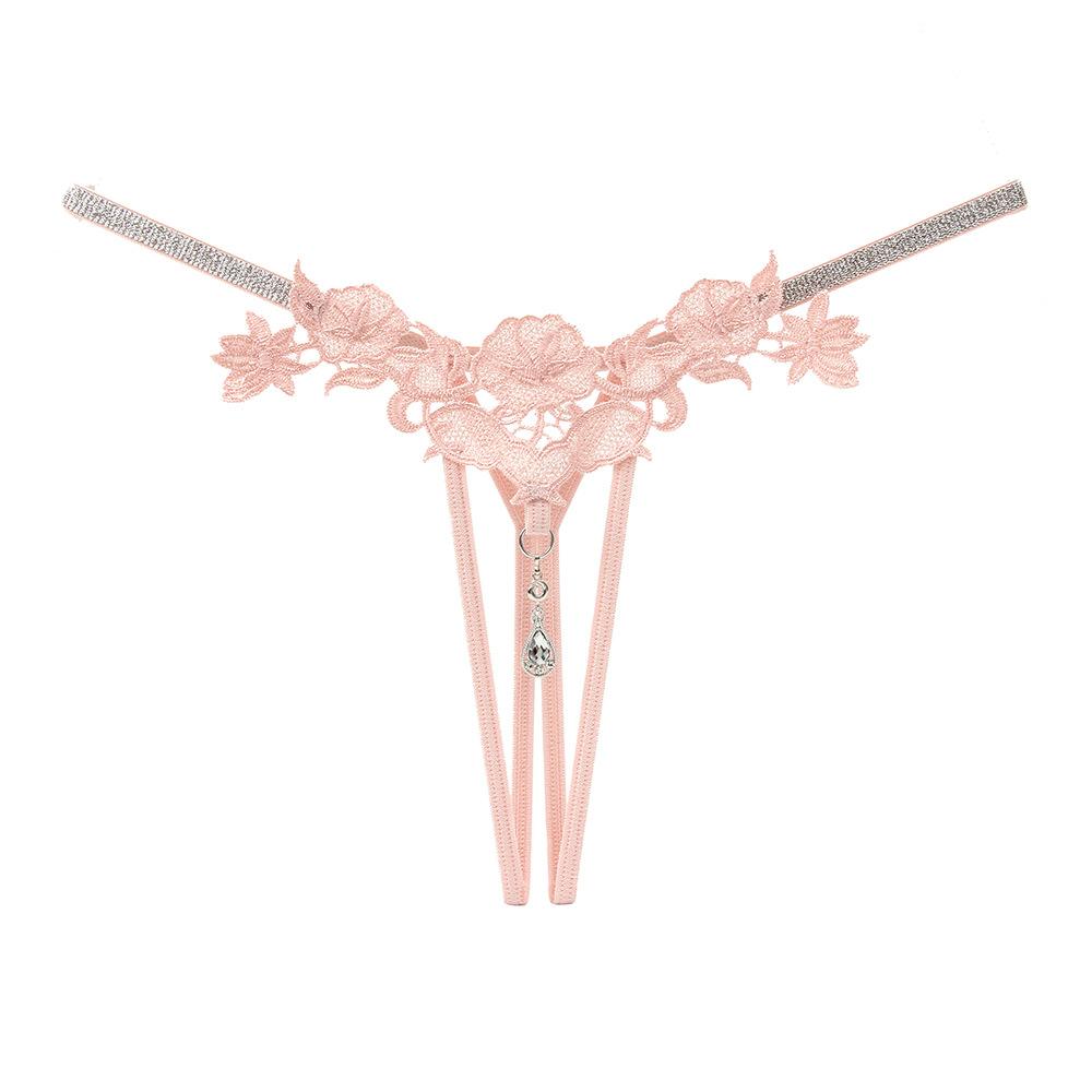 Women Sexy Jewelry Seductive Erotic Thong G-string Perspective Hollowed Out Embroidery Sexy Underwear Girlfriends Gifts