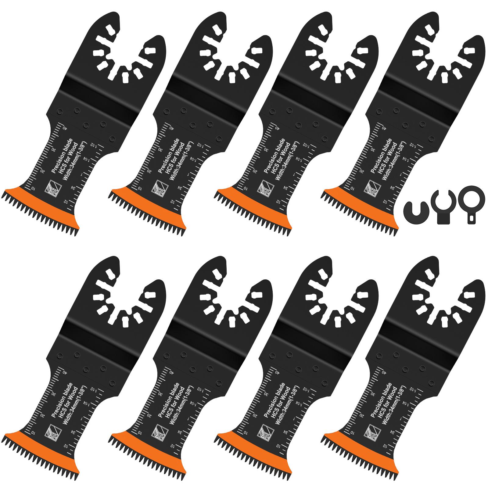 

8-15Pcs Japanese Tooth Oscillating Saw Blades Oscillating Multitool Blades Bi-Metal Curved-Edge Cutting Oscillating Tool Blades Multipurpose Cutting