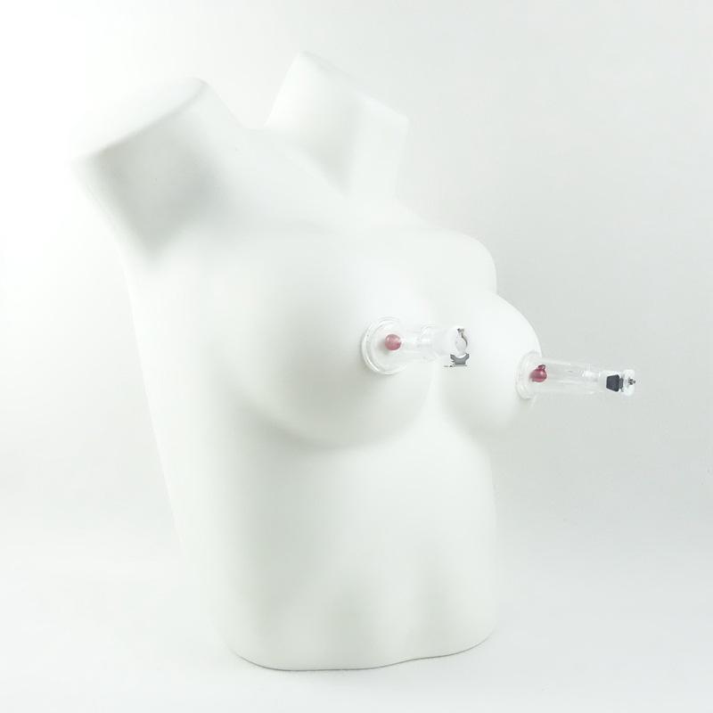 Vacuum Breast Suction Device: Detachable Hand-Pulled Nipple Corrector & Masturbator for Males, Double Tube Model