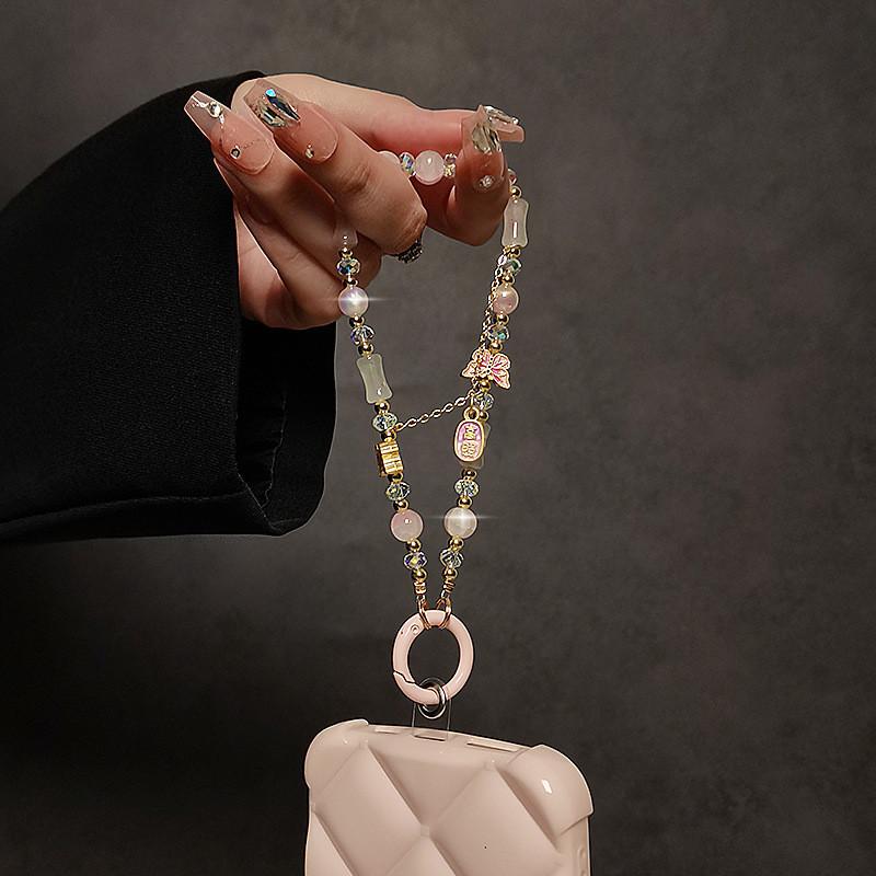 Style Butterfly Phone Strap With Alloy Chain For Women And Men