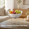 Stainless Steel Fruit Bowl Modern for Kitchen Counter, Entertaining Areas