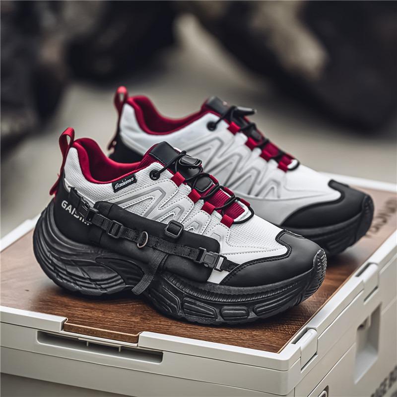 Skor för Män Nät Andningsbara Plattformssneakers Utomhus Trendiga Sportsverktyg Klättring Lätt Lyx Ny Tjock Sula Herrskor