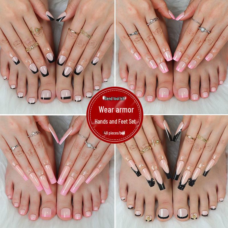 

Trendy Spicy Girl Toenail and Fingernail Tips Set for Ladies