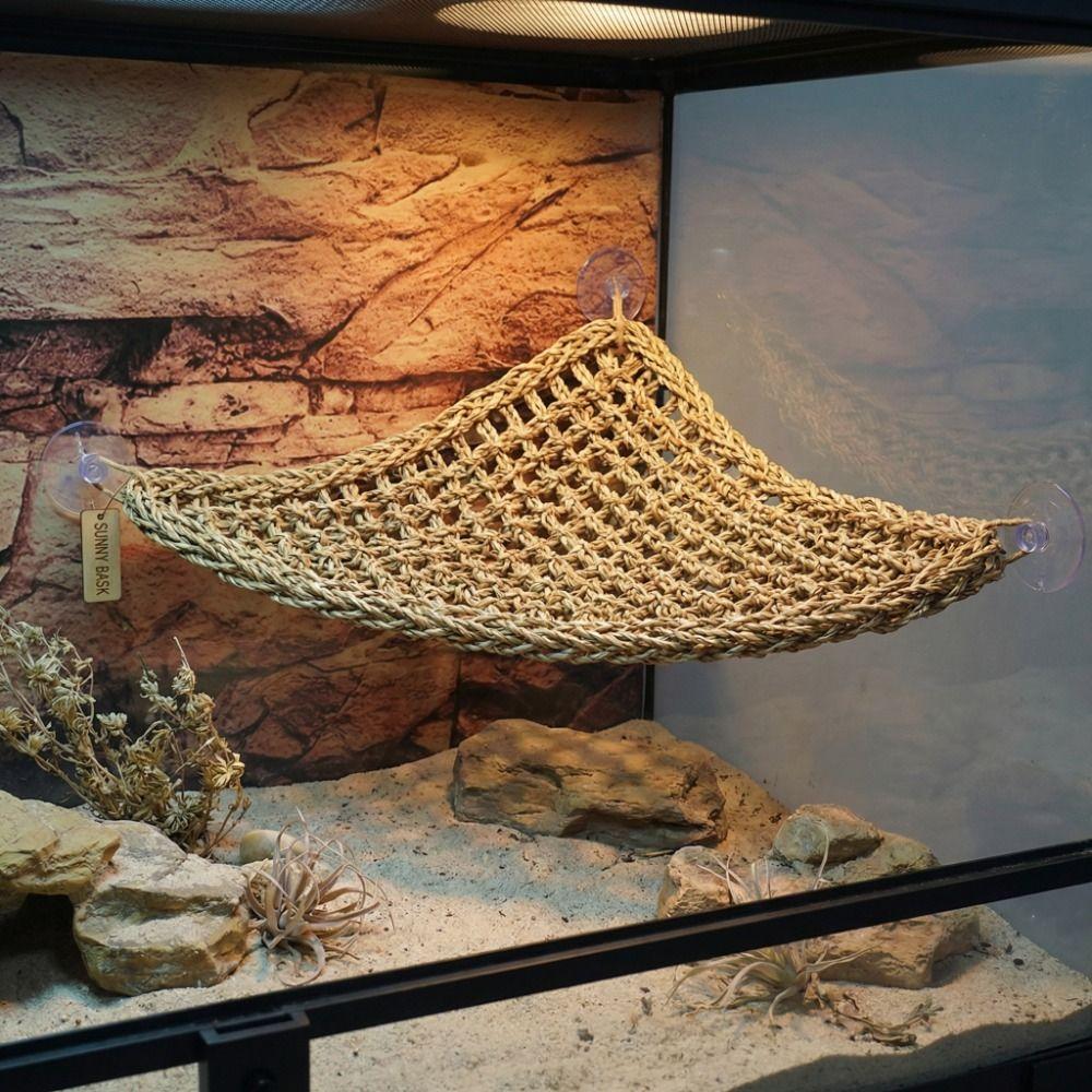 Suction Cup Lizard Hammock Hanging Reptile Mesh Hammock Pet Bed Swing  Pet Resting