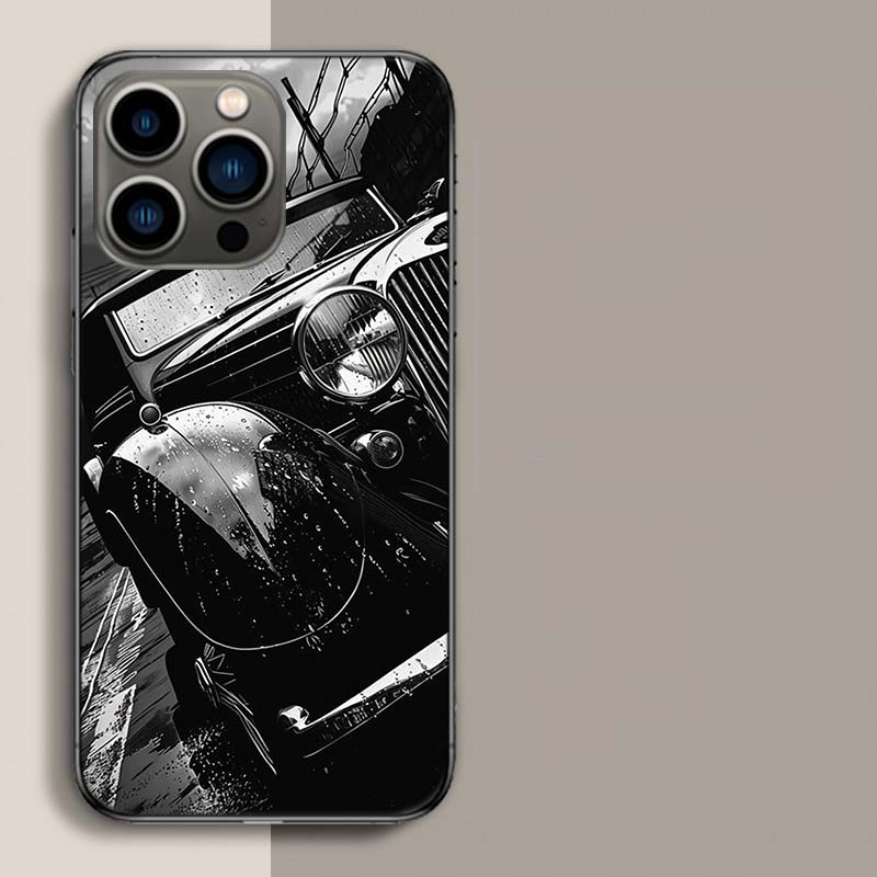 Steampunk Car Phone Case For Iphone 17 Air 15 Pro 14 Plus 16 Pro Max 12 13 Mini 11 16E X XS Cover Cute Fundas