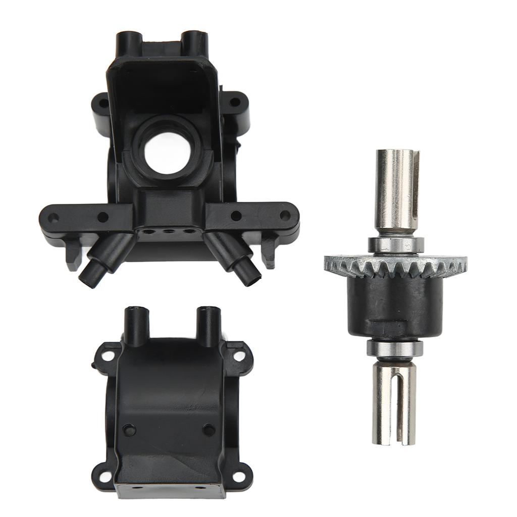 RC Car Plastic Upper Lower Gear Box Cover Stainless Steel Differential Set for Wltoys 1242812427 Remote Control Cars