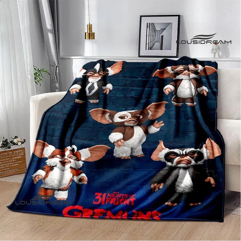 Gremlins cartoon printing blanket children's warm blanket flannel soft and comfortable blanket home travel blanket birthday gift