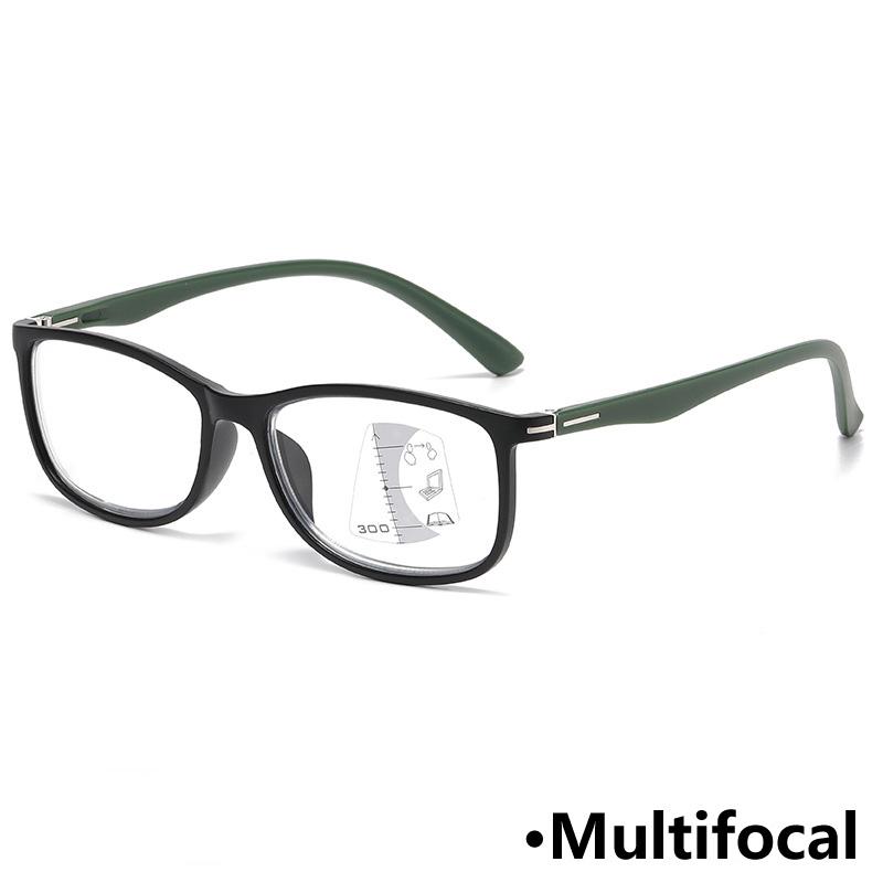 Small Square Multifocal Reading Glasses Photosensitive Clear Lenses Presbyopia GlassesBlue Light Blocking Eye Protectio Eyewear