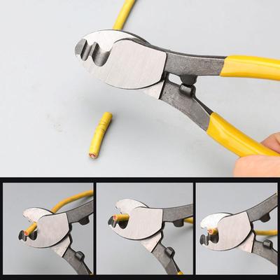 6-10 Inch Manual Electrician Cable Cutter Tool, Multifunctional Anti Slip Electrician Pliers, Labor-saving Wire Stripping Pliers
