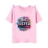 Zum großen Bruder/zur großen Schwester 2026 befördert Gedrucktes Kinder-T-Shirt Kinder Sommer-Outfit Kurzarmhemden Baby-Ankündigungs-Kleidung