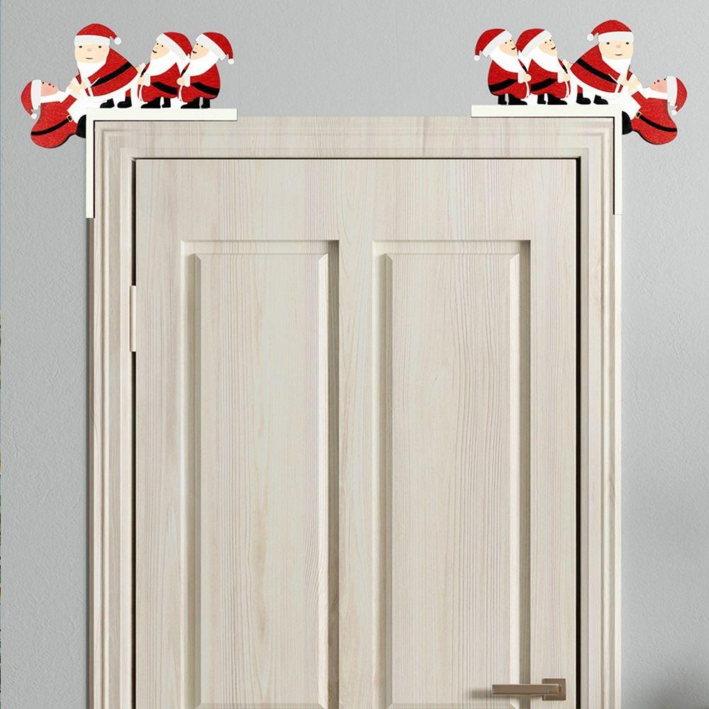 Santa Claus Door Frame Decoration Home Atmosphere Layout Door Corner Ornament