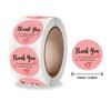 500pcs Pink Paper Label Stickers Foil Thank You Wedding Stickers Scrapbooking 1inch Envelope Seals Handmade Stationery Sticker