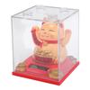 Solar Powered Waving Cat Good Luck Fortune Ornament   Welcoming Decor with Clear Cover